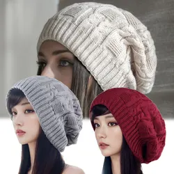 Unisex Winter Mütze Hut für Frauen Strick mütze ins Mode halten warm Wolle Paar Mütze Dame Faden gestrickt Mütze kalte weibliche Motorhaube