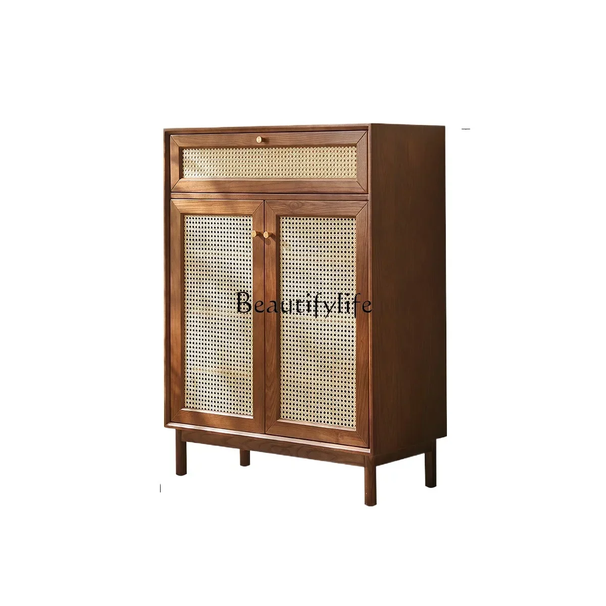 ls 27Nordic шкаф для обуви из цельного дерева японский шкафчик для хранения из ротанга, домашняя дверь