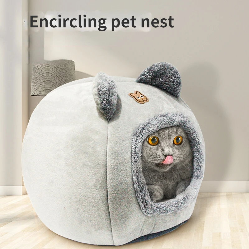 

Embracing Pet Nest Super Soft Sponge Nest Poodle Teddy Small Kennel Comfortable Round Pet Bed Warm Cat Bed Pet Supplies