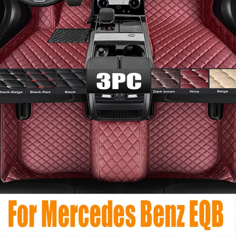 

TPE Car Floor Mats For Mercedes Benz EQB X243 2022 2023 2024 2025 Waterproof Leather Pads LHD Foot Carpets Rugs Auto Accessories