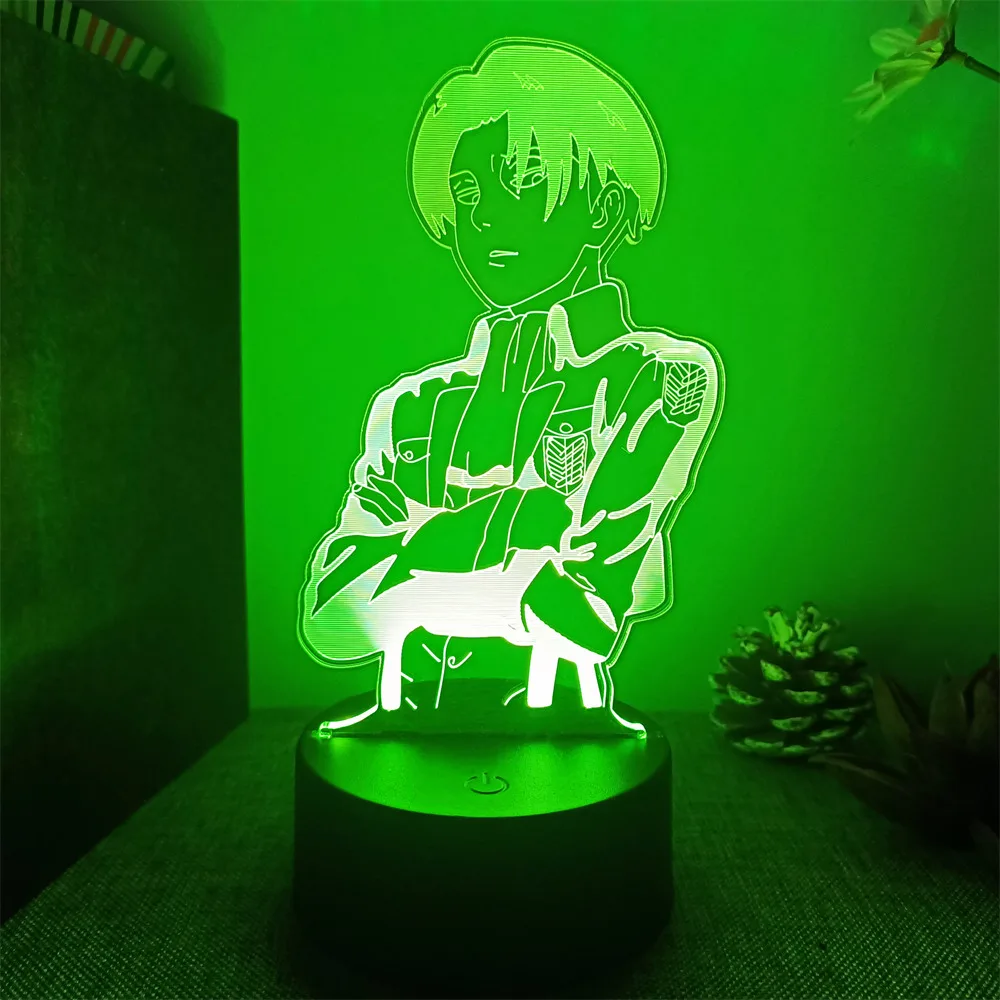 Anime Attack on Titan 3D Gamer Lamp LED Night Light Remote Control Home Bedroom Figures Lamps Decorative Toys Friend Party Gifts