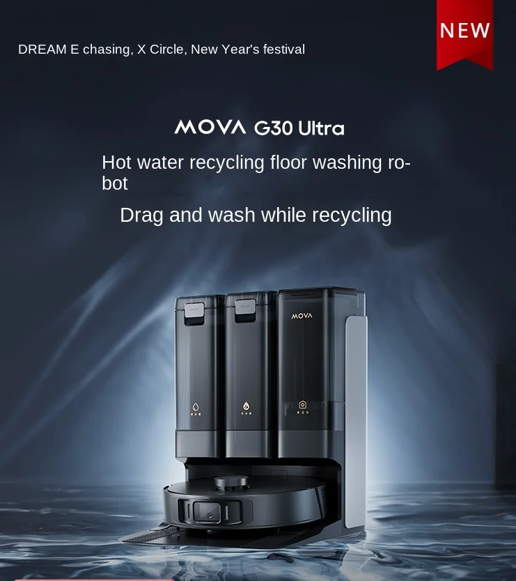 Nuovo Dreame Mova G30 Ultra completamente automatico approvvigionamento idrico e drenaggio Wireless Cleaner Tech elettrodomestico scopa