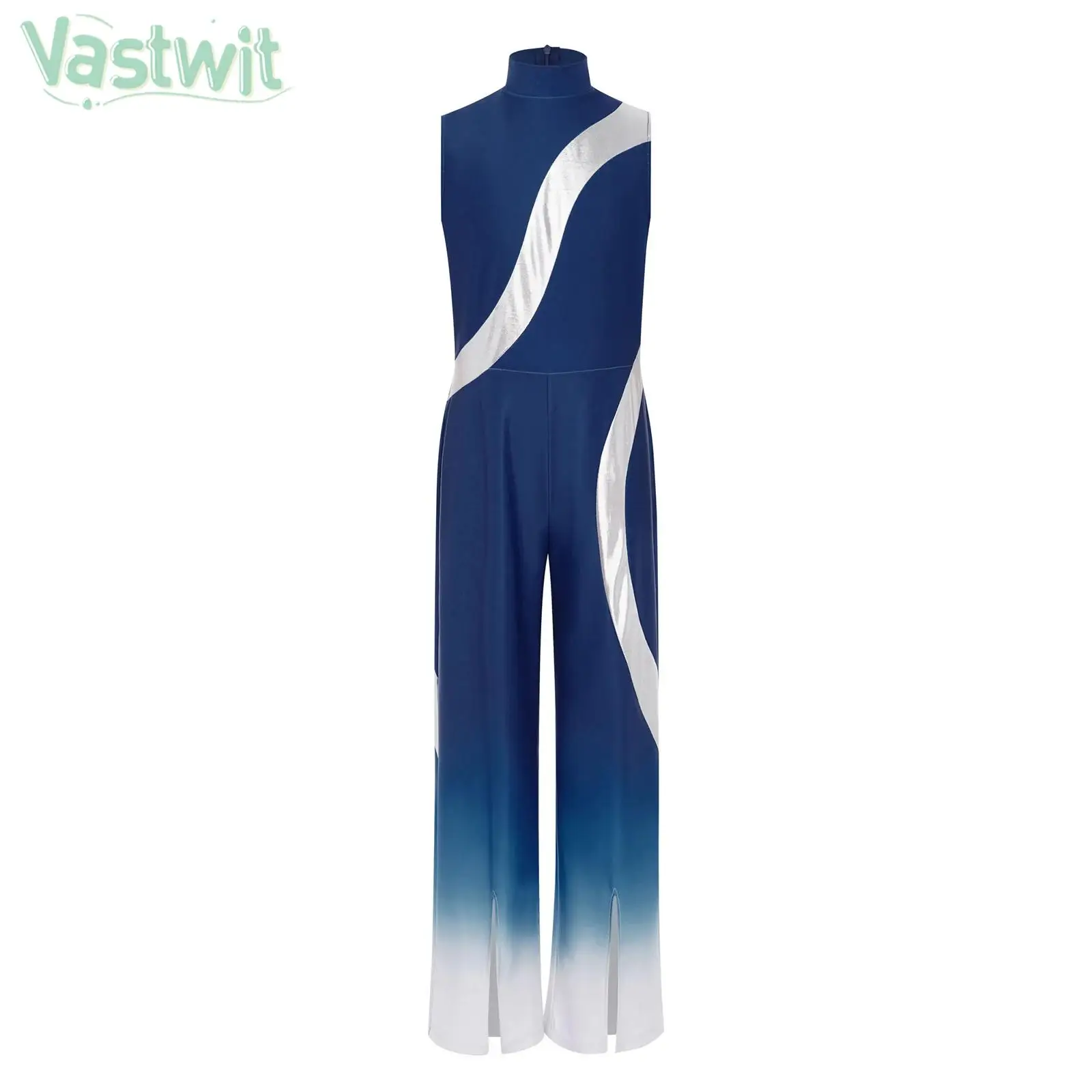 

Комбинезон для лирических танцев для мальчиков от 6 до 16 лет, гимнастический балет, фигурное катание, акробатика, костюм без рукавов, металлический купальник, танцевальная одежда