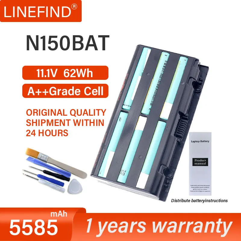 N150BAT-6 Laptop Battery For Clevo N150BAT-6 N170SD N150SD N151SD N155S 6-87-N150S-4292 11.1V 62WH N150BAT 6 Notebook