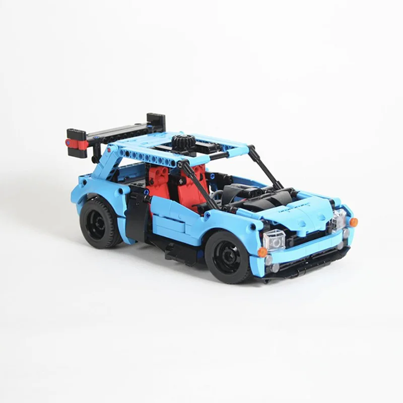 سرعة سباق السيارات نموذج MOC قوالب بناء E-Hatch هاتشباك سباق السيارات وحدات التكنولوجيا الهدايا عطلة تجميع ألعاب أطفال