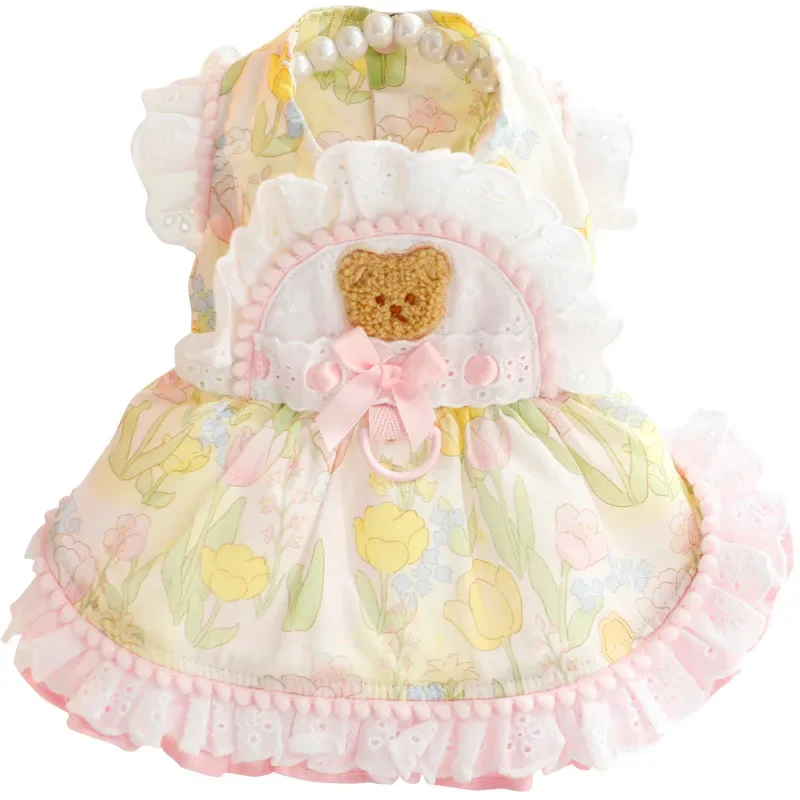 Thin Cat Princess Dress, Milk Bear, Fructose, Lolita, Small Dog, Teddy, Pet Clothes, Spring and Summer