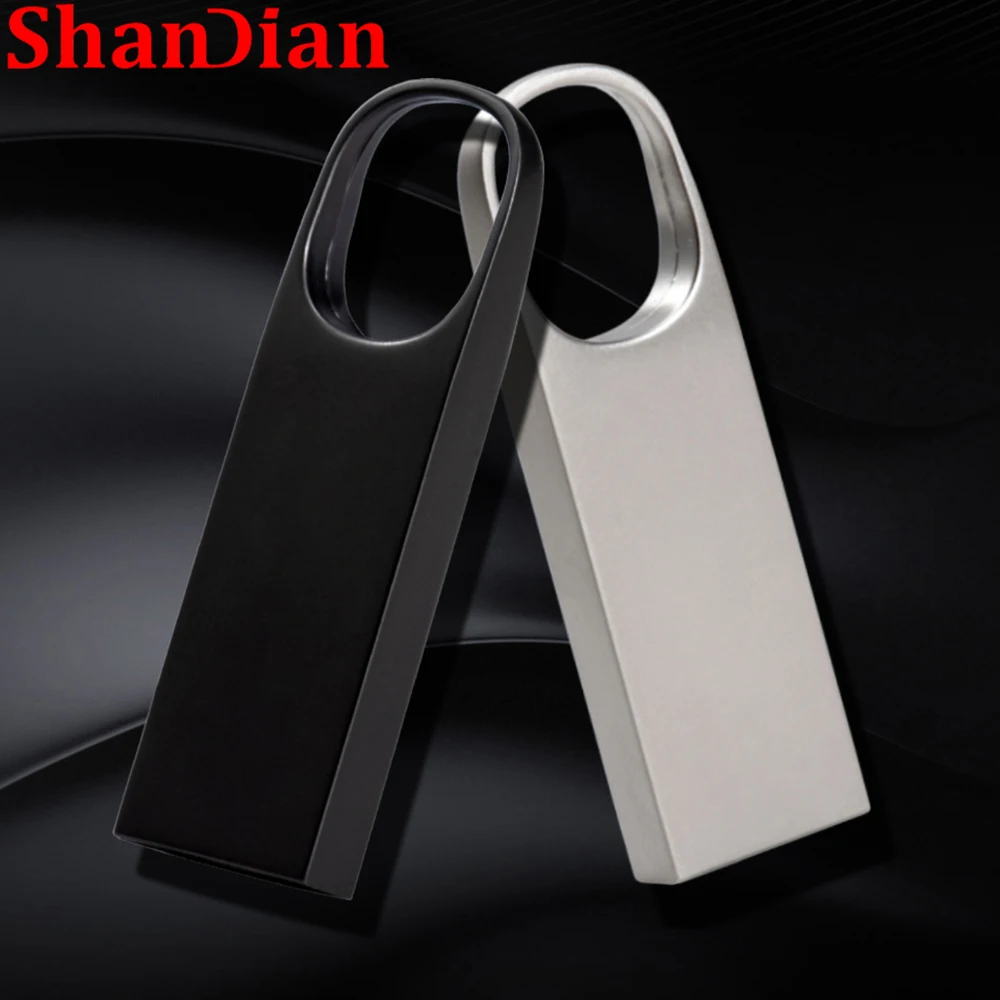 محرك فلاش USB معدني أسود-هندي مع سلسلة مفاتيح مجانية ، عصا ذاكرة ، محرك قلم ، هدية أعمال ، 64 جيجابايت ، 32 جيجابايت ، 16 جيجابايت ، سعة حقيقية