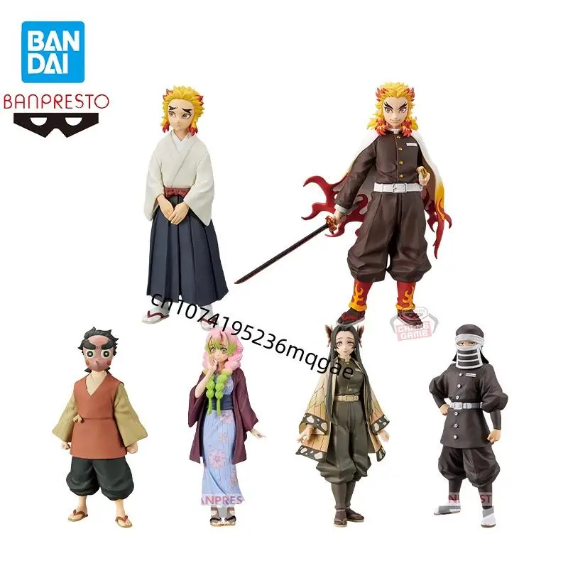 

In Stock Bandai Demon Slayer Kanroji Mitsuri Rengoku Kyoujurou Kochou Kanae Anime Action Figures Model Collections Ornaments