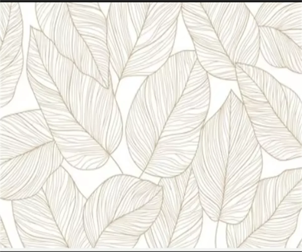 Modern Lines Custom Mural Wallpaper 3D Banana Leaf Design for Living Room Sofa Bedroom Background Decorative Papel Tapiz