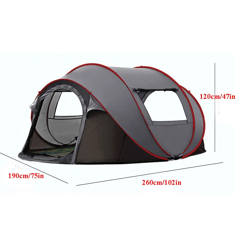 3-4Persons Pop Up Automatic Tent Large Space Waterproof Windproof Quick Open Fast Throw Outdoor Camping Tourist Park палатка