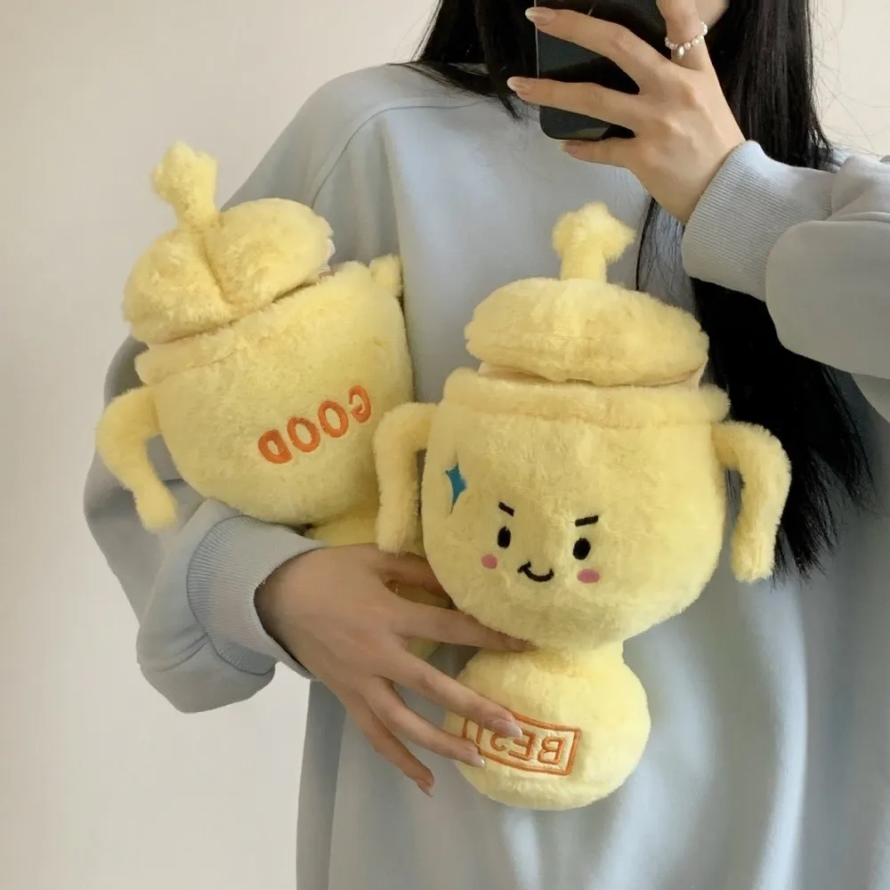 Cute Gift Trophy Cartoon Soft Fuzzy Award Embroidered Face Pull Banner Birthday Gift