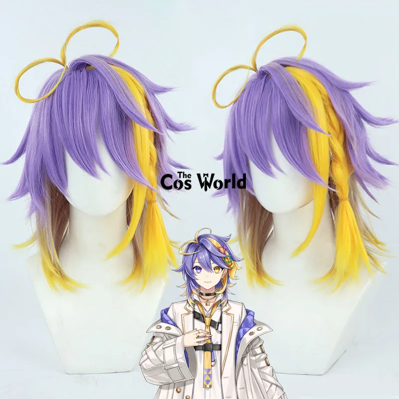 

Virtual YouTuber VTuber Aster Arcadia 40cm Medium Long Anime Halloween Cosplay Wigs Synthetic Hair + Wig Cap