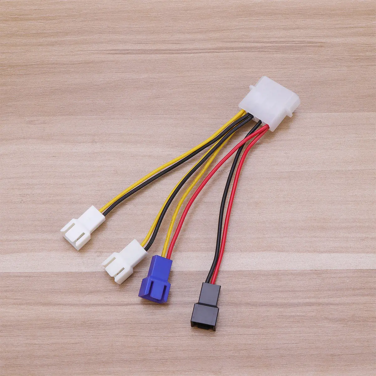 4 Pin to 3 Pin Pc Fan Connector Cable Resistor Cooling Fan Noise Reduction Extension Wire Compatible with CPU Cooler Silent