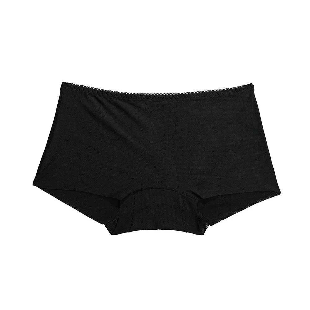 Cotton Crotch Women Trunk Briefs Traceless Low Waist Ice Silk Panty Shorts Invisible Sweat-absorbent Air Holes Safety Pants