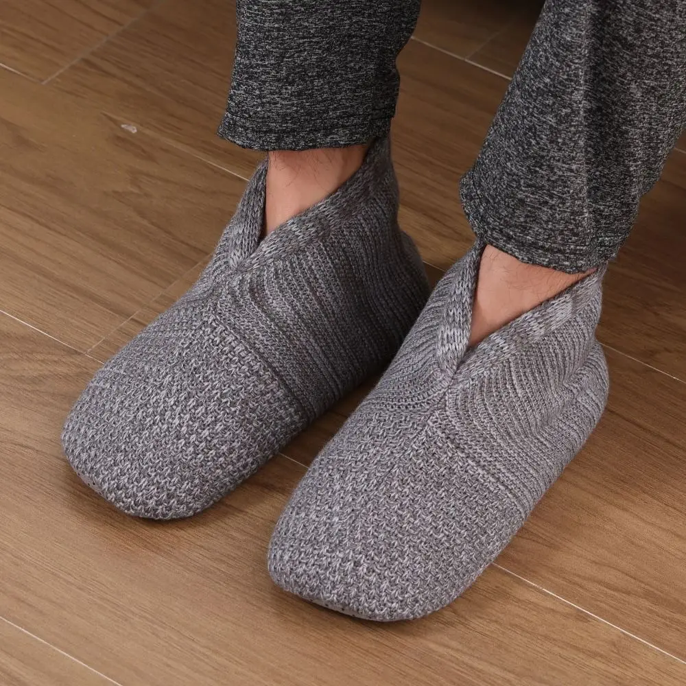 Anti-slip Ankle Tube Winter Floor Socks Non-slip Coral Fleece Thicken Plush Socks Hosiery Soft Knitted Sleeping Socks Men