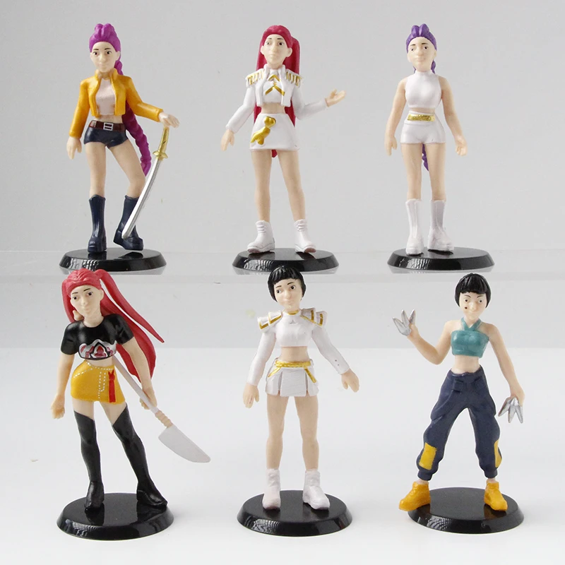 Hot Kpop Demon Hunters Action Figure Toy Derpys Tiger Rumi Mira Zoey Sussy Figurine Doll per i fan Regalo di Natale..