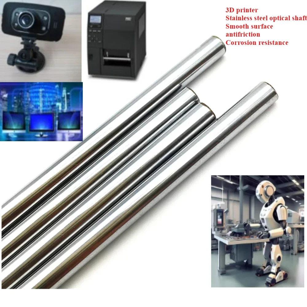 

3D Printer Parts ID6/8/10/12mm Cylinder Linear Shaft Axis Liner Rods Solid Steel Bar Guide Spindle 150/200/250/300/350/400/500mm