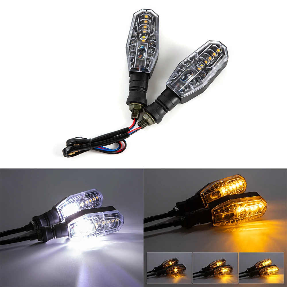 

10mm Mini Motorcycle LED Turn Signal Lights Amber Flashing Light Blinker Turn Signal Lamp 12V Moto Indicator Lamp Accessories