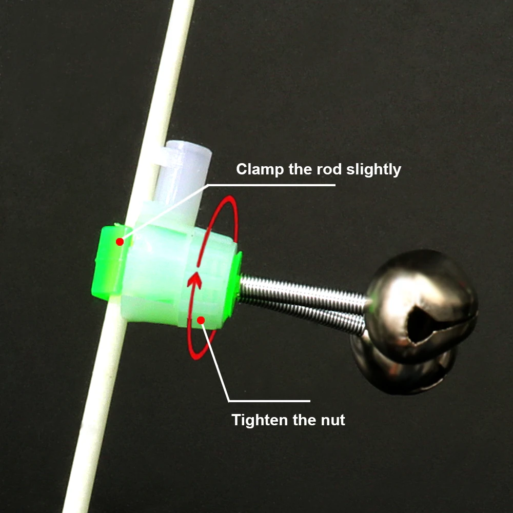 5-20Pcs Angeln Biss Alarme Stange Glocken Spitze Clip Snap Ausrüstung Doppel Ring Frühling Pesca Zubehör Kit Set fisch Bites Indikatoren – Detail 10