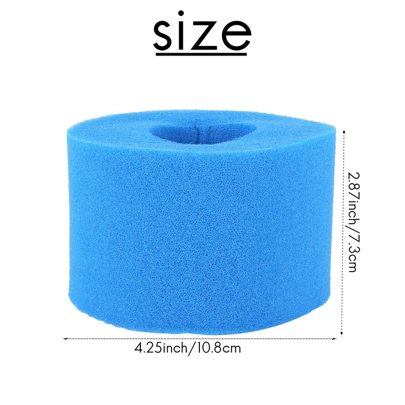 LICE-6Pcs para Intex Pure Spa Cartucho de filtro de espuma lavável reutilizável para banheira de hidromassagem tipo S1