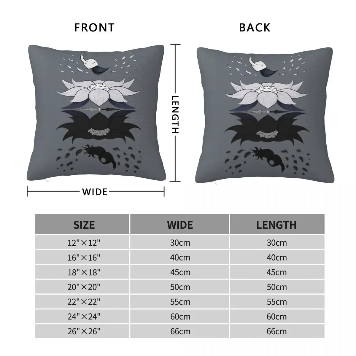 Pursuing Mysterious Quests Hollow Knight Yin Yang Square Pillowcase Pillow Cover Cushion Comfort Throw Pillow for Home Bedroom