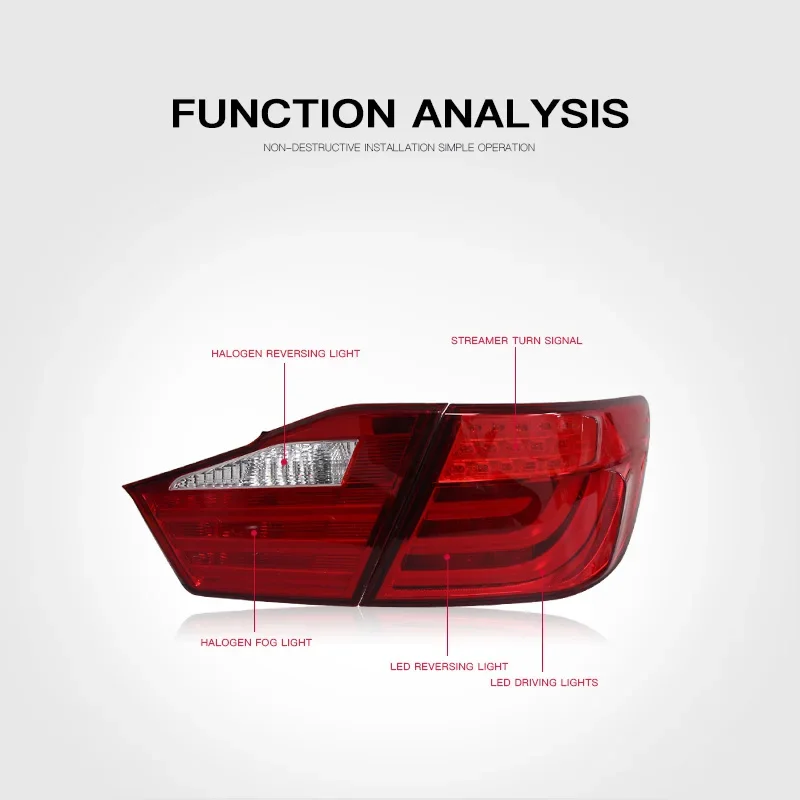 

Car LED Tail Light Accessories For Toyota Camry 2012-2014 Auto Rear Fog DRL Brake Turn Signal Lamp Plug and Play