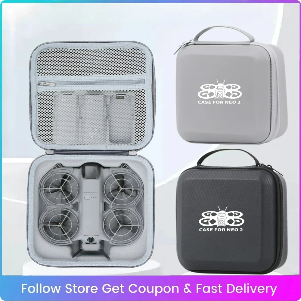 Portable Carrying Case for DJI Neo 2 Drone Hard PU Travel Storage Bag Shockproof Waterproof Case for DJI Neo 2 Accessories