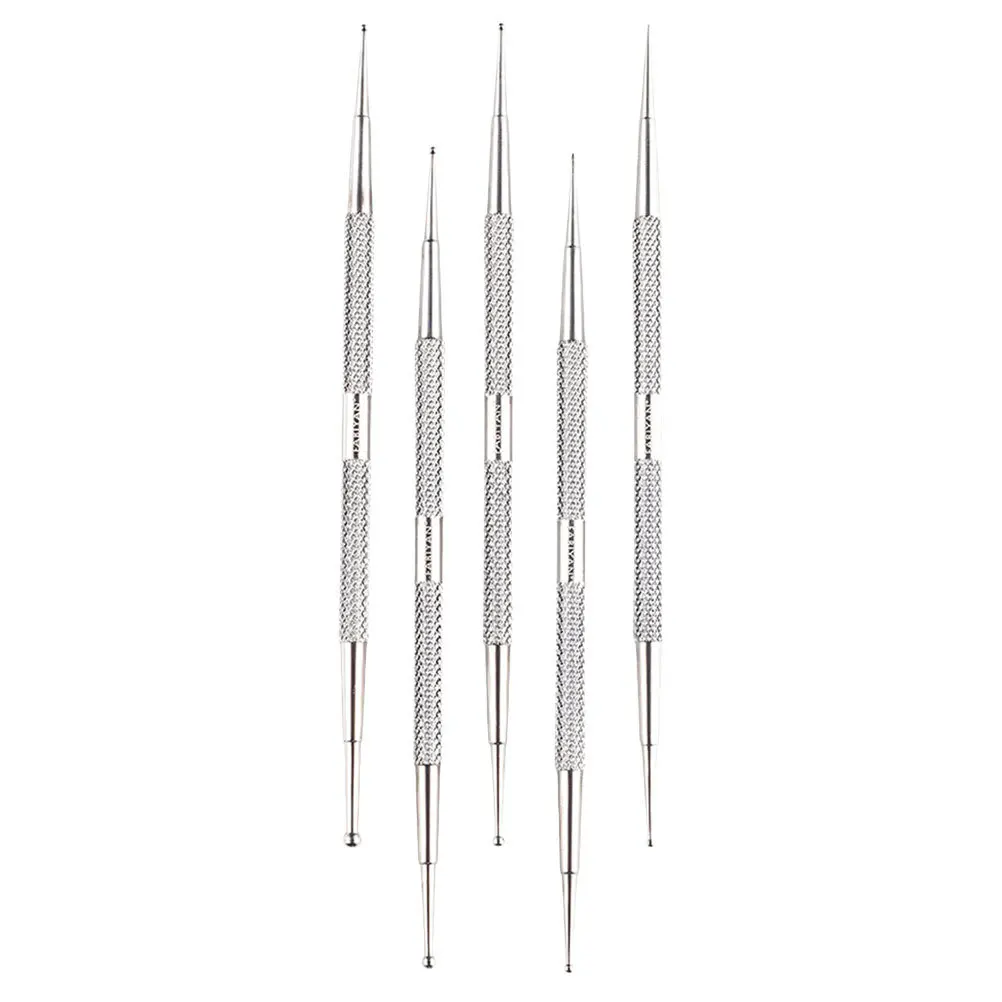 5 stücke Nagel Diamant Stift Edelstahl Maniküre Stifte Elegantes Design Für Nail art Zeichnung Malerei Diy Zubehör Werkzeug