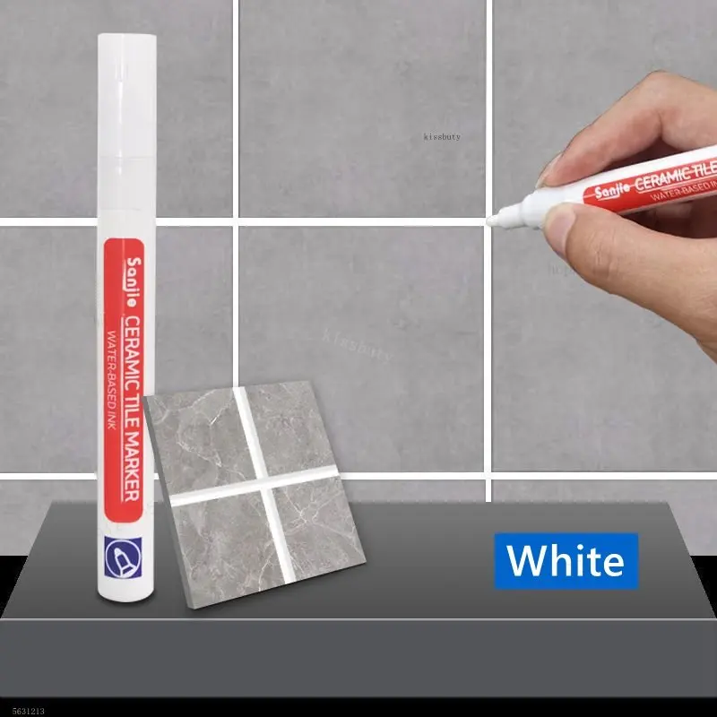 12-farbiger weißer wasserdichter Fugenmörtel-Fliesenmarker, Fugenmörtel-Stift, Wandnahtstift für Fliesen, Boden, Badezimmer, Dekontamination, Nahtreparaturwerkzeuge