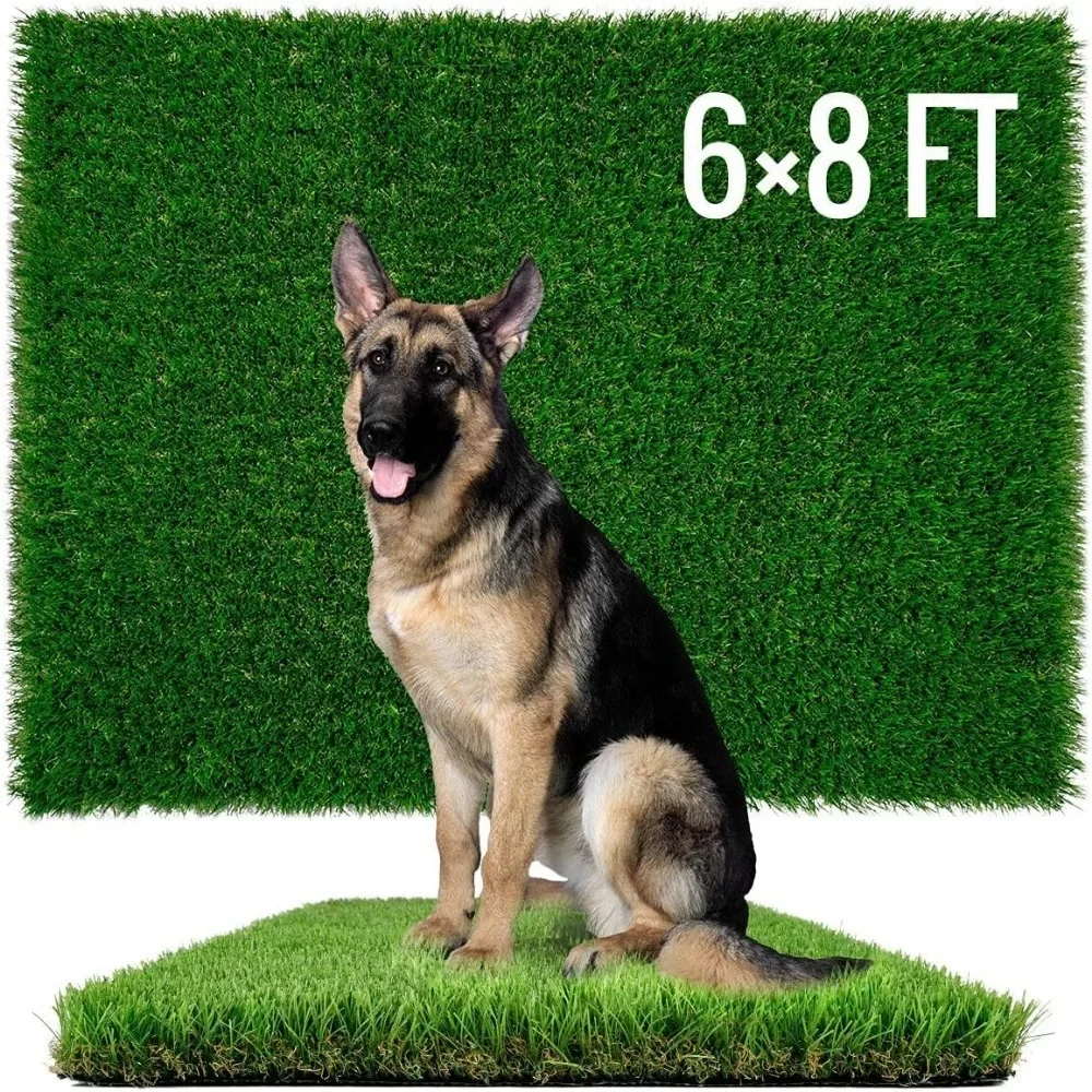 Turf  Grass ,Premium 6x8FT Extra Large, Material  Indoor Outdoor for DogsTurf Grass Pad Fake Grass