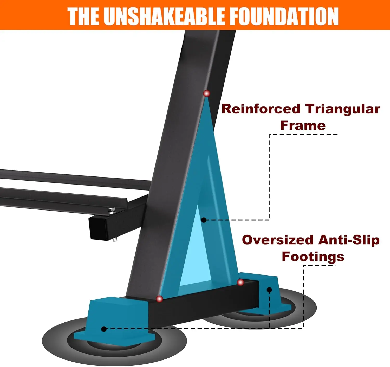 Heavy Duty Three Tier Dumbbell Rack Stand, 1200LBS Commercial Weight Storage Organizer for Home Gym, Multi Functional Fitness Equipment Stand view 5