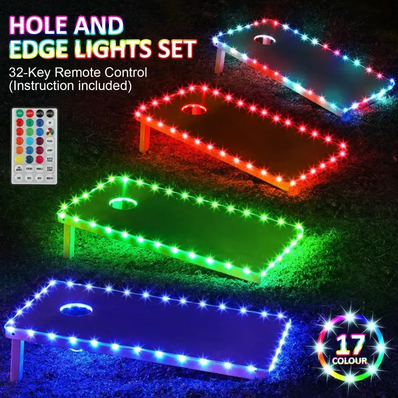 Cornhole Light String - Night Play 1