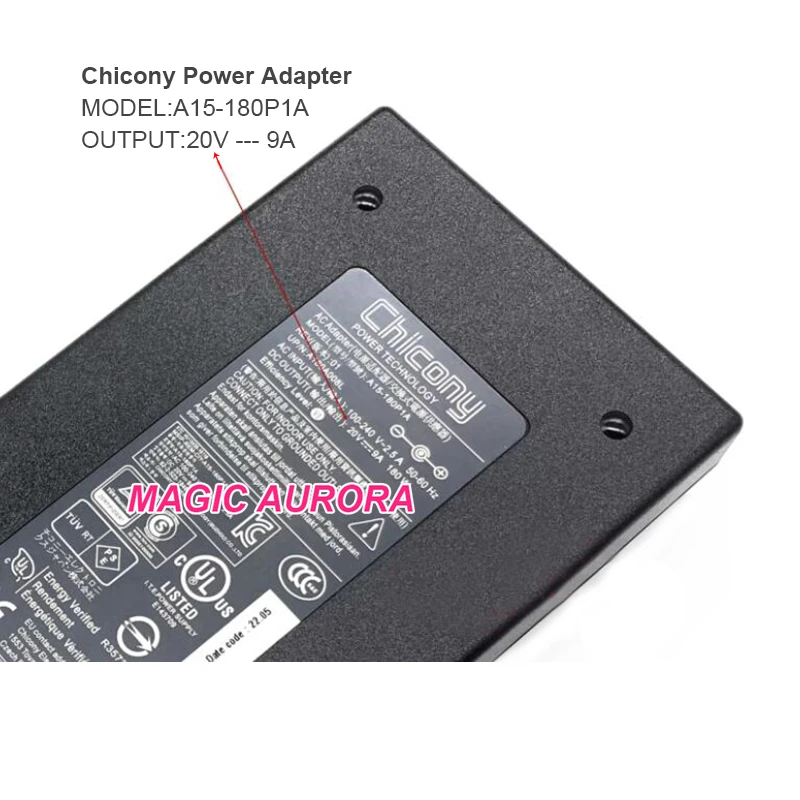 Imagem -03 - Chicony-adaptador de Alimentação Original para Laptop de Jogos A17180p4b A180a063p 20v 9a 180w 4.5x3.0 mm para Thunderobot 911x Caçador Selvagem