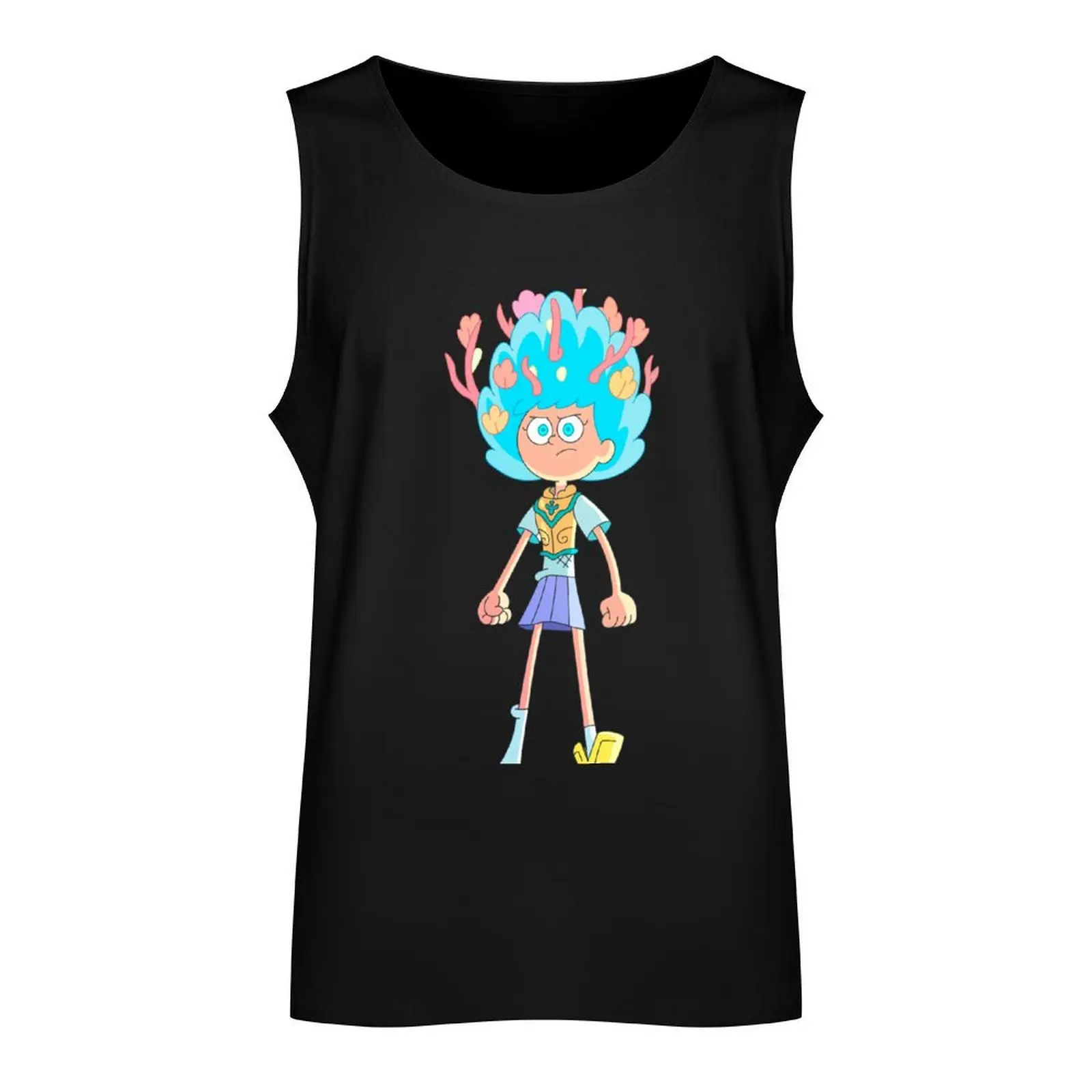 Anne Blue Power | Amphibia Tank Top anime top summer clothes gym shirts anime t-shirts