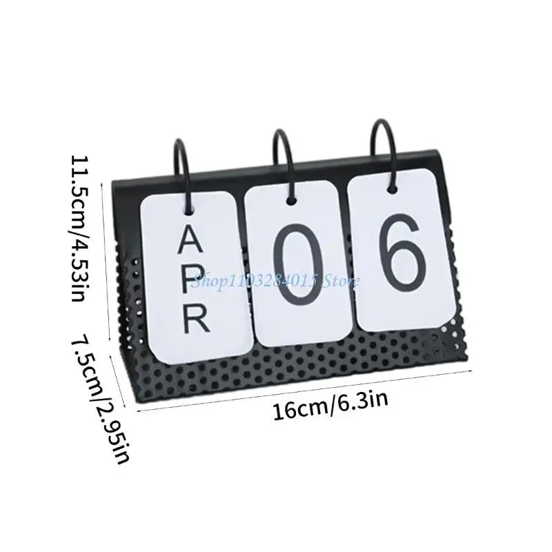 R6FF -Dauerkalender -Tabletop -Kalender mit Tagesmonat -Displays