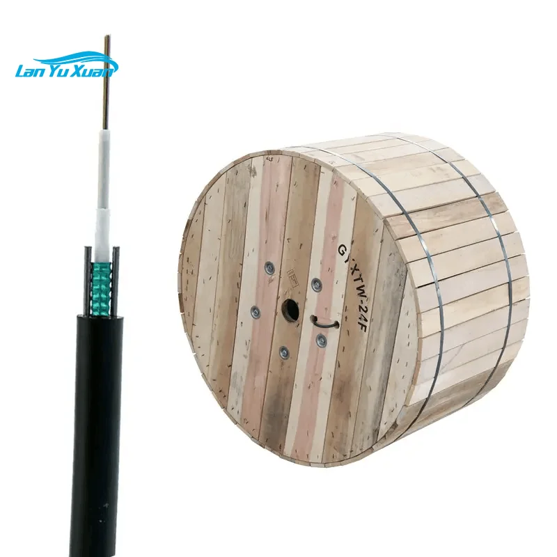 FTTH 12 24 48  Cores Single Mode G657A G652D GYXTW Aerial Outdoor Steel Wire Fiber Optic Cable