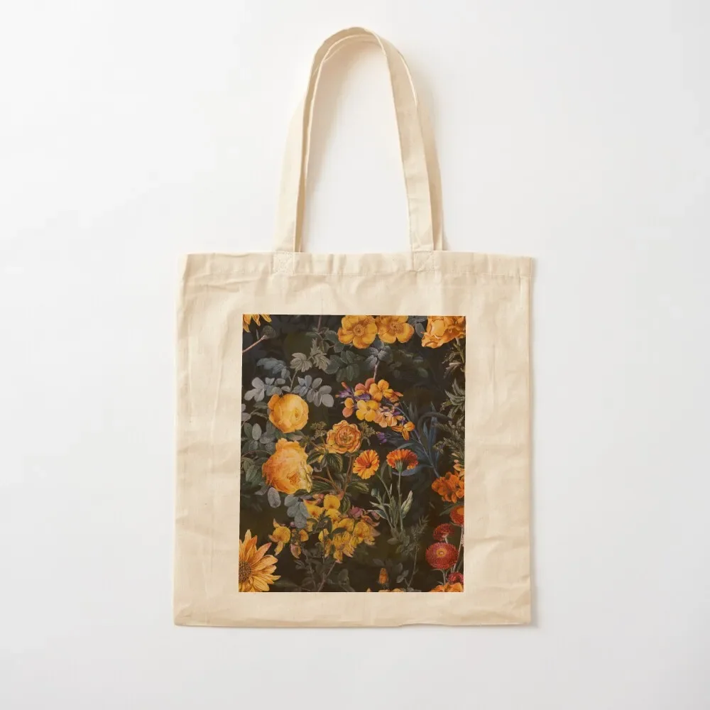 Vintage Golden Botanical Night Garden Tote Bag large tote bag sac pour femme university shopper bag
