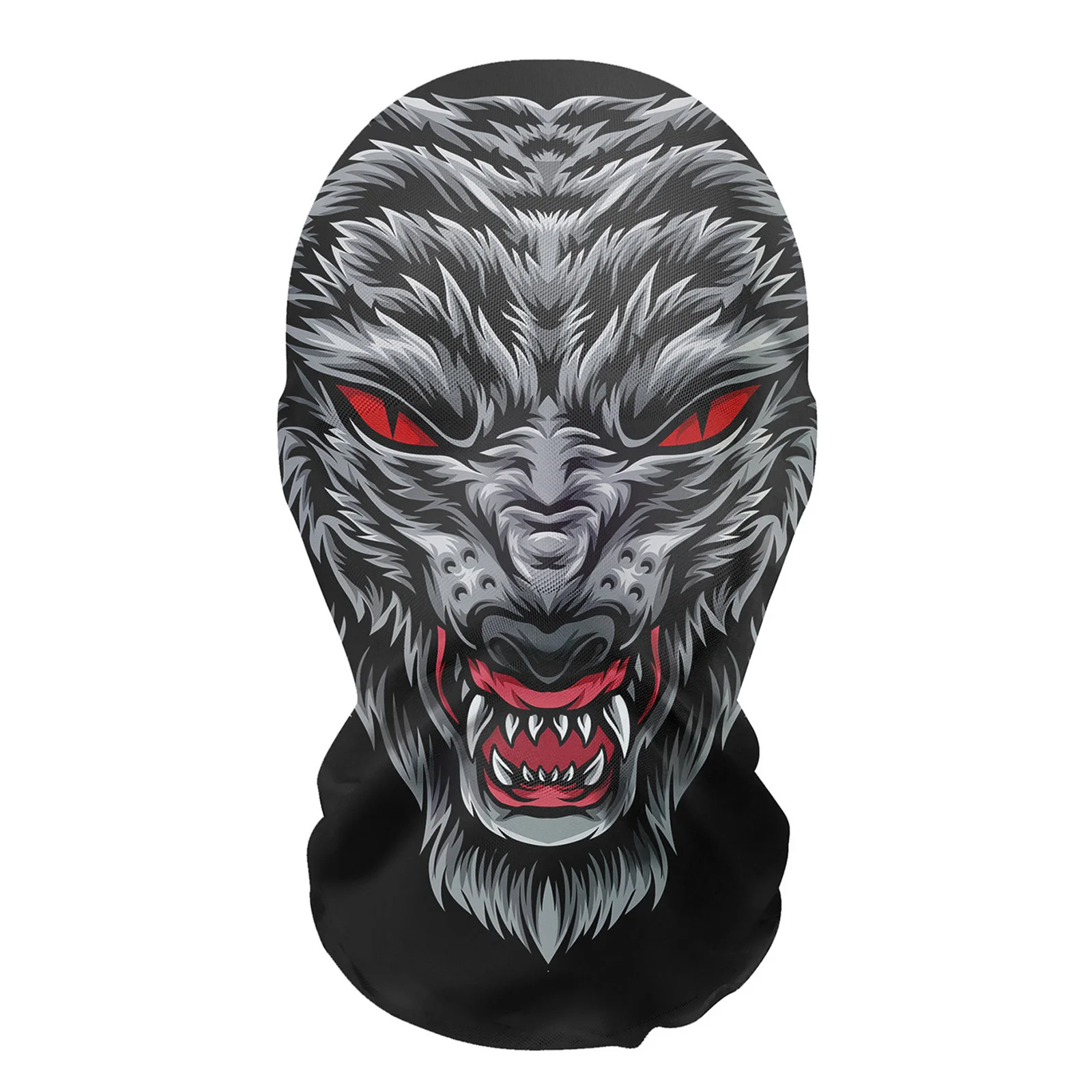 Couvre-chef unisexe en maille respirante pour enfants et adultes, masque complet avec crâne effrayant ou motifs d'animaux pour les événements de cosplay et d'Halloween