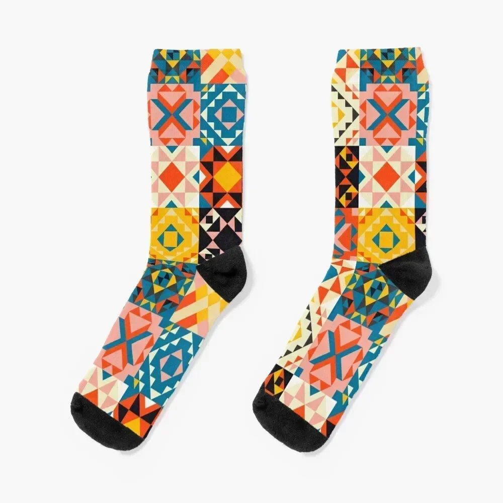 

maroccan tile mosaic pattern no2 Socks Stockings compression compression Rugby luxe Women Socks Men's