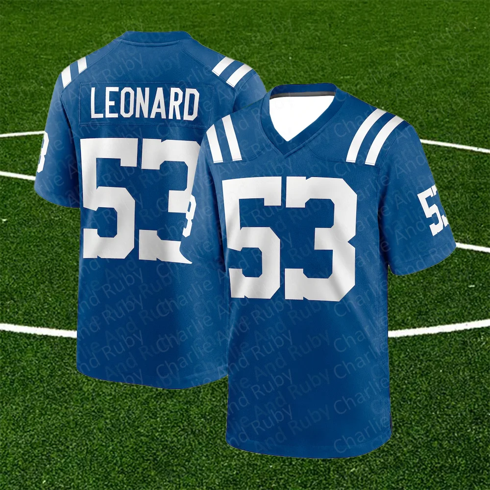 Jersey No.4/53/84 Sam Ehlinger Shaquille Leonard Johnny Lumpkin Indianapolis Colts Jersey Blue Trend Fashion Sport Clothing Tops