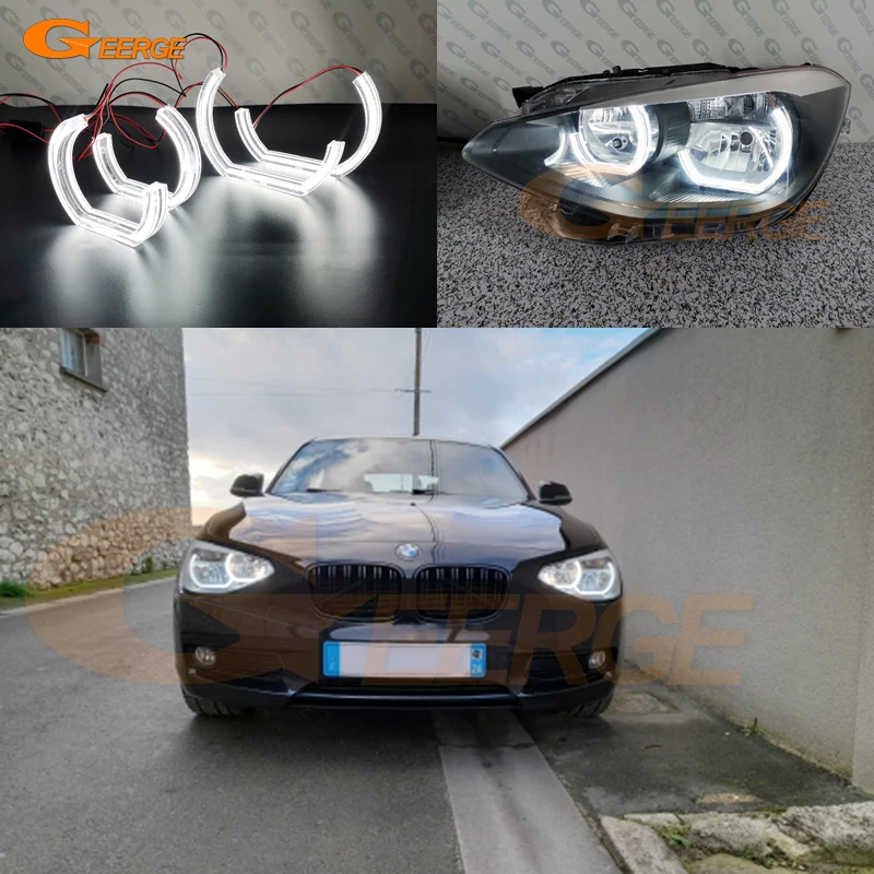 For BMW 1 SERIES F20 F21 2011-2019 Excellent Day Light Ultra Bright DTM M4 Style Led Angel Eyes Halo Rings Car Refit Accessories