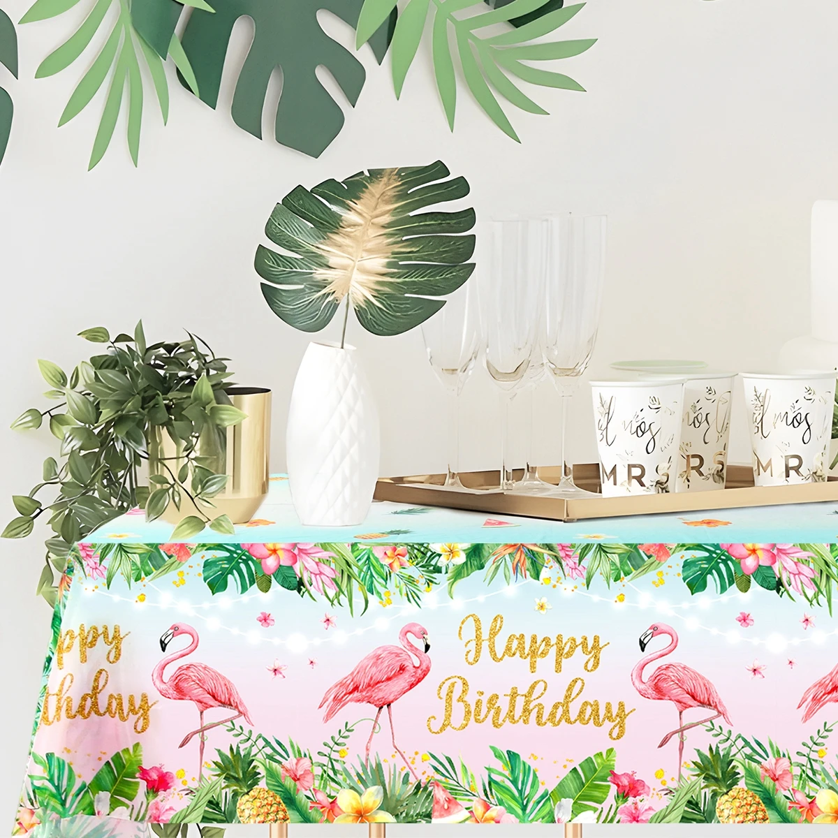 Hawaii Party stoviglie Tropical Hawaii decorazioni per feste piatti di carta Flamingo Kids Summer Baby Shower forniture per feste di compleanno