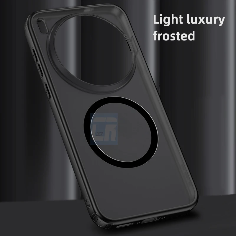 حافظة شفافة غير لامعة من الأكريليك للشحن المغناطيسي Magsafe لهاتف Vivo X300 Pro حافظة مضادة للصدمات لهاتف Vivo X300 غطاء خلفي غير أصفر