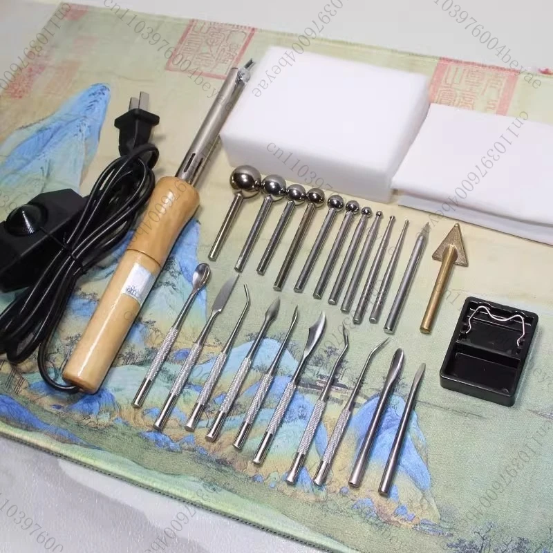 Горячий горшок с регулируемой температурой, сделай сам, бархатный цветок в форме круглого шарикового стержня, ручные горячие бархатные лепестки цветов, электрические