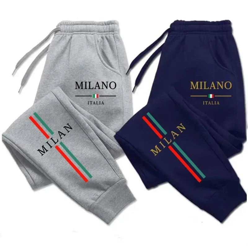 

2026 Hot Sale Milan City Printed Jogger Pants Men Women Autumn Winter Casual High Quality Outdoor Running Sports Sweatpants