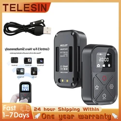 TELESIN T10 Bluetooth Remote Control For GoPro Hero 12 11 10 9 8 Wireless Smart Remote For Go Pro 80M action Camera Accessories