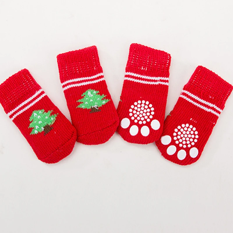 Pet Socks Anti Slip Dog Socks Knitted Cartoon Puppy Shoes Breathable Sock Cat Shoes Dog Clothes Pet Products Dog Accessories