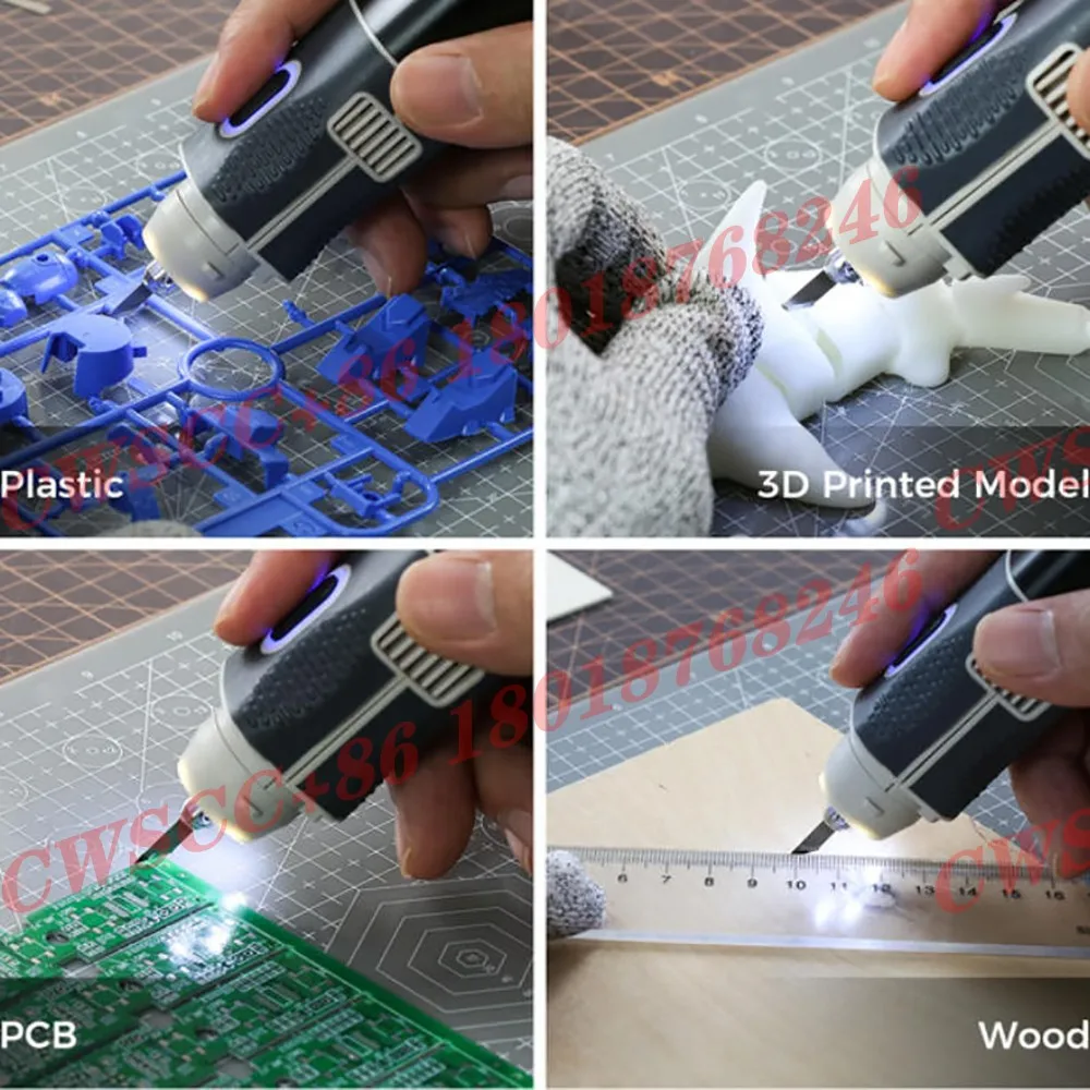 Wireless ultrasonic cutter, 40kHz cutting frequency, built-in 1000mA rechargeable battery, 1.09-inch OLED screen, child lock.