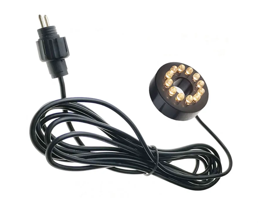 12V Unterwasser-Lichtring mit 12 LEDs für Pumpen, Tauchbrunnen, Teich, Garten – Detail 1