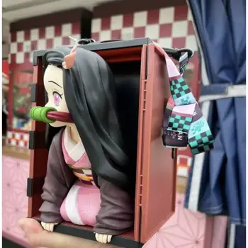 鬼滅之刃 灶門祢豆子 22公分 可愛PVC可動人偶 動畫漫畫收藏玩具 禮品 爆米花盒模型娃娃 10 最佳銷售 你豆子惡魔圖 - №7